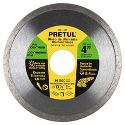 Disco Diamante Pretul Rin Continuo 4 pulg