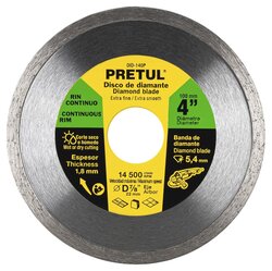 Disco Diamante Pretul Rin Continuo 4 pulg