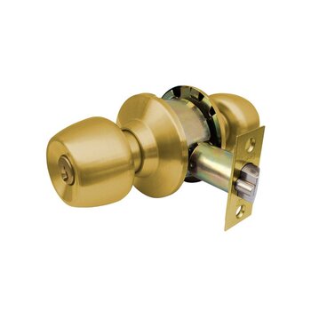 Cerradura Phillips Recámara Brandy Wine Latón Brillante