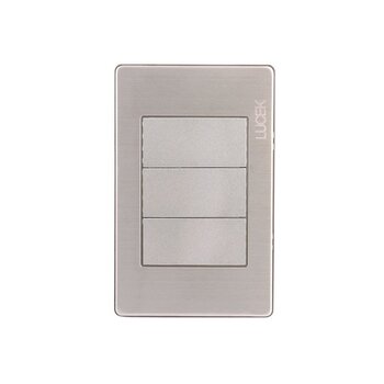 Placa Ciega Plateado Lucek modelo BP1200MP