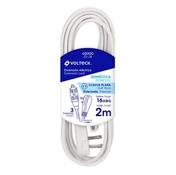Extensión Eléctrica Doméstica Blanca Volteck 2 m
