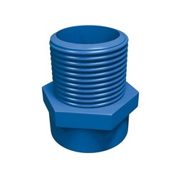 Conector CPVC Azul Rosca Exterior 25 mm Flowguard Gold
