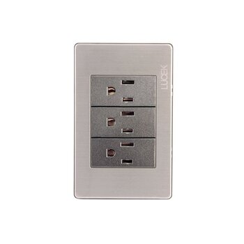 Placa 3 Contactos Sencillos marca Lucek modelo BP08MA