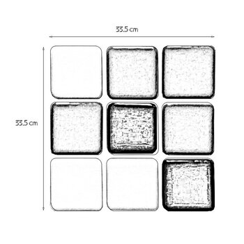 Mosaico para alberca Foncer 33.5x33.5 cm Mix Marbella