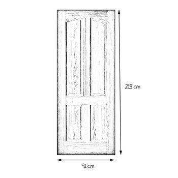 Puerta Pino Rustico 91 x 2.13 m 4 Tab