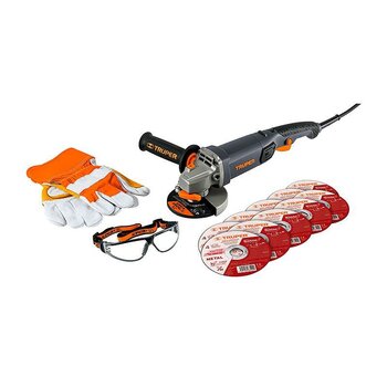 Combo Esmeriladora Profesional 4 1/2, 950w Guante, Lente y Disco