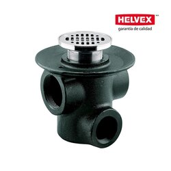 Coladera Helvex Tres Bocas Rejilla Redonda 25
