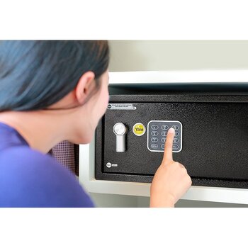 Caja de Seguridad Yale Mediana 20 x 35 cm Negra