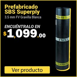 Prefabricado SBS Superply 3.5 mm FV Gravilla Blanca