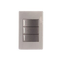 Placa 3 Apagadores Sencillos marca Lucek modelo BP03MA