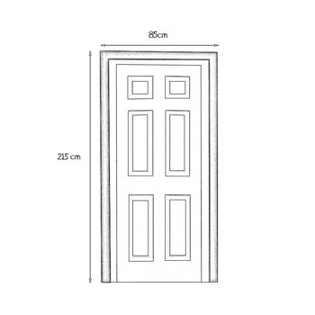 Paquete Puerta Tambor 85 x 213 cm HDF-Colonist