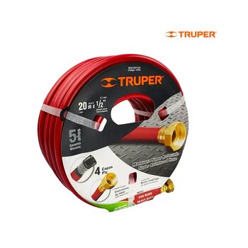 Manguera Reforzada 4 Capas Truper 20 mt
