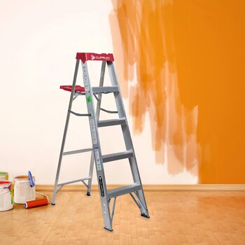 Escalera Tijera Cuprum Aluminio 4 Peldaños 150K