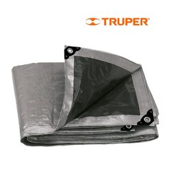 Lona Reforzada 4 x 4 m Truper Gris LT-44