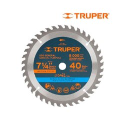 Disco Sierra Madera 40 Dientes Truper 7¼ pulg Centro 5/8