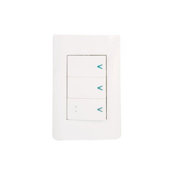 Placa 2 Apagadores Sencillos 1 Escalera Lucek Blanco BA033B