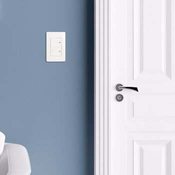 Placa 1 Apagador Sencillo 1 Escalera Lucek Blanco