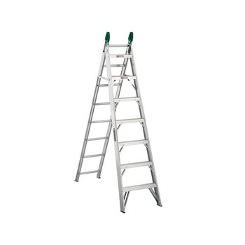 Escalera Aluminio Cuprum Convertible 15 Peldaños