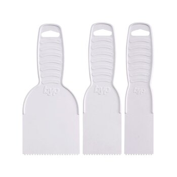 Espátulas Dentadas marca Byp Kit 3 piezas (1½,2 y 3 pulgadas)