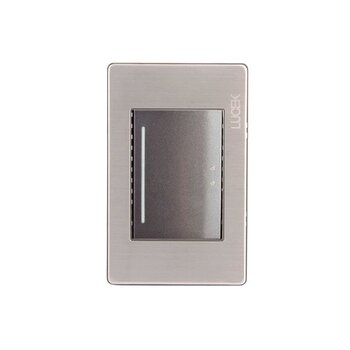 Placa 1 Apagador Escalera Anodizado Lucek modelo BP013MA