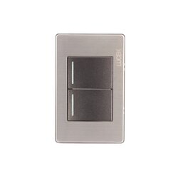 Placa 2 Apagadores Sencillos marca Lucek modelo BP02MA