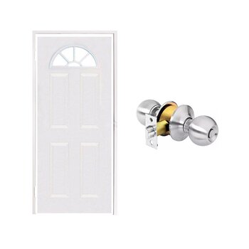 Paquete de Puerta Lamina Media Luna 85 x 210 cm