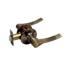 Cerradura para Recámara Roble Tubular Latón Antiguo Phillips