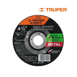 Disco Desbaste Metal Truper 4½ pulg Alto Rendimiento