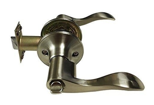 Cerradura para Baño Nogal Tubular Latón Antiguo Phillips