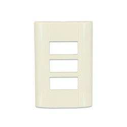 Placa 3 Módulos marfil marca Modus