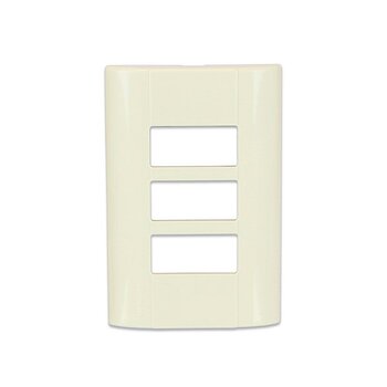 Placa 3 Módulos marfil marca Modus