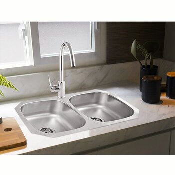 Fregadero CS110 marca Eb Técnica 84 x 48 cm 2 Tinas