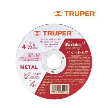Disco de Corte de Metal 4 1/2 Truper