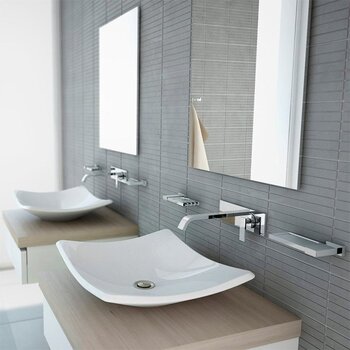 Lavabo Sobreponer Blanco Helvex Cuadrado Lvtrazzo