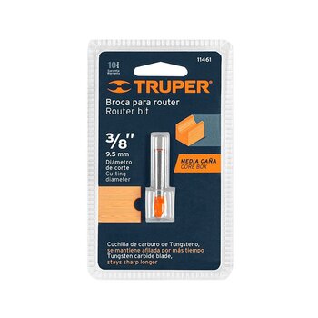 Broca Router Media Caña 3/8 pulg Truper