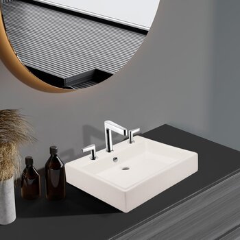 Lavabo Marfil Helvex Sobreponer LVLUCERNA1M