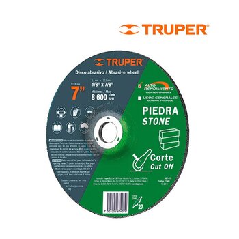 Disco Corte Piedra Truper 7 pulg Alto Rendimiento