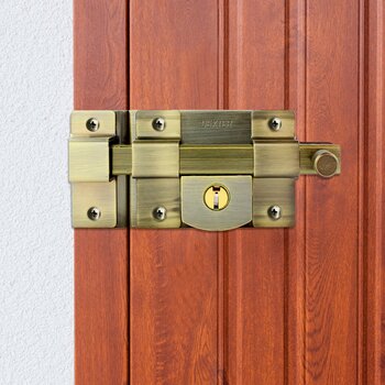 Cerradura de Barra Dexter Latón Antiguo Izquierda