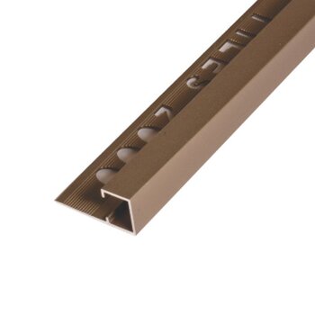 Uniperfil Alum Euromultius Tiles 2000 12 mm x 2500 mm Cobr Brill