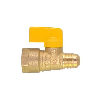 Llave Gas Control Recta 1/2 x 3/8 pulg Flare P208