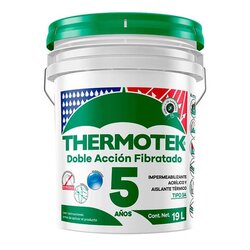 Impermeabilizante Acrílico Thermotek Fibratado Rojo 5 A 19 l