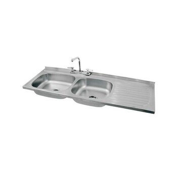 Fregadero marca Eb Técnica 140 x 50 cm 2 Tinas 1 Escurridor