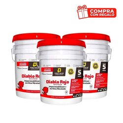 Paq impermeab. diablo rojo 5años bco 3 cubetas gratis 1 playera