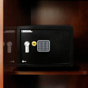 Caja de Seguridad Yale Mediana 25 x 35 x 25 cm Negro