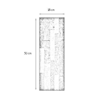Muro República Daltile 18 x 50 cm Cream