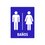 Señalamiento Baños 3 mm 20 x 30
