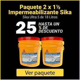 Paq 2 x 1 1/2 Impermeabilizante Sika ultra 5