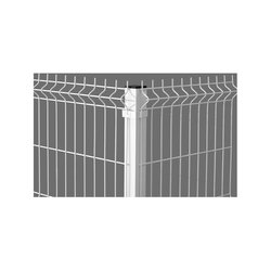 Poste Reja Deacero Blanco 1.50 m 2 Abrazaderas Poste Reja Deacero Blanco 1.50 m 2 Abrazaderas