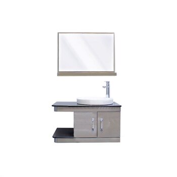 Gabinete de Baño Modena 80 cm Acero Inoxidable