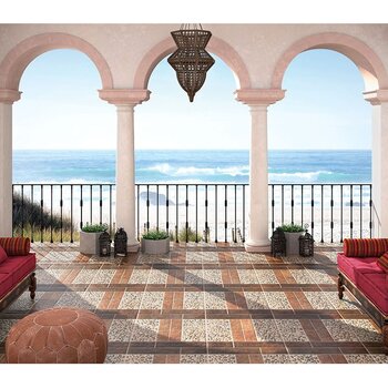 Piso Tanger Daltile 45 x 45 cm Rojo ZTG1